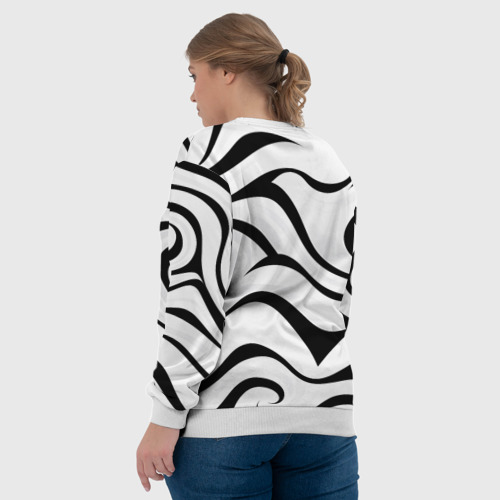 Женский свитшот 3D Анималистическая абстракция зебры, цвет 3D печать - фото 7