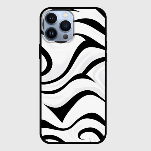 Чехол для iPhone 13 Pro Max с принтом Анималистическая абстракция зебры, вид спереди #2