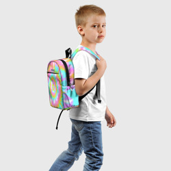 Детский рюкзак 3D Tie-Dye кислотный в стиле барби - фото 2