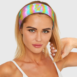 Повязка на голову 3D Tie-Dye кислотный в стиле барби - фото 2