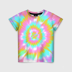 Детская футболка 3D Tie-Dye кислотный в стиле барби