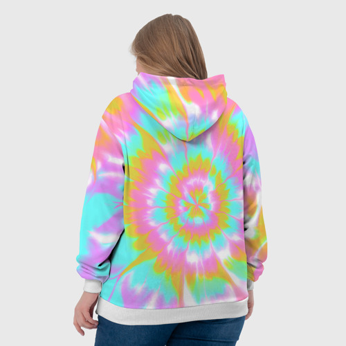 Женская толстовка 3D Tie-Dye кислотный в стиле барби, цвет 3D печать - фото 7