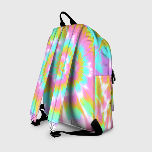 Рюкзак 3D с принтом Tie-Dye кислотный в стиле барби, вид сзади #1
