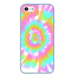 Чехол для iPhone 5/5S матовый Tie-Dye кислотный в стиле барби
