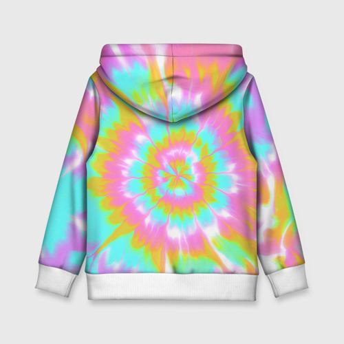 Детская толстовка 3D Tie-Dye кислотный в стиле барби, цвет белый - фото 2