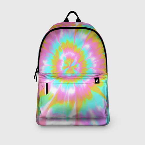 Рюкзак 3D с принтом Tie-Dye кислотный в стиле барби, вид сбоку #3