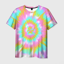 Мужская футболка 3D Tie-Dye кислотный в стиле барби