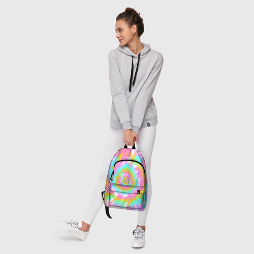 Рюкзак 3D с принтом Tie-Dye кислотный в стиле барби, фото #6