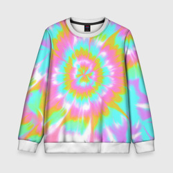 Детский свитшот 3D Tie-Dye кислотный в стиле барби