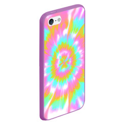 Чехол для iPhone 5/5S матовый Tie-Dye кислотный в стиле барби - фото 2