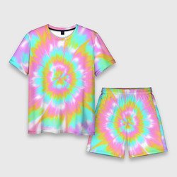 Мужской костюм с шортами 3D Tie-Dye кислотный в стиле барби