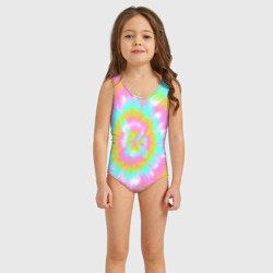 Детский купальник 3D Tie-Dye кислотный в стиле барби