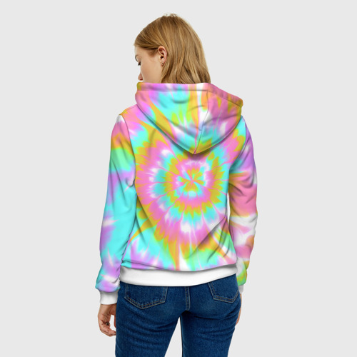 Женская толстовка 3D Tie-Dye кислотный в стиле барби, цвет 3D печать - фото 4