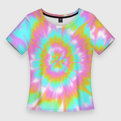 Женская футболка 3D Slim Tie-Dye кислотный в стиле барби