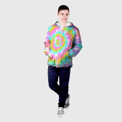 Мужская куртка 3D Tie-Dye кислотный в стиле барби - фото 2