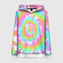 Женская толстовка 3D на молнии Tie-Dye кислотный в стиле барби