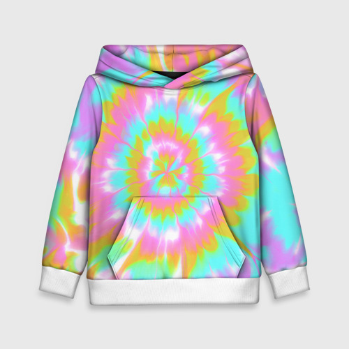 Детская толстовка 3D Tie-Dye кислотный в стиле барби, цвет белый