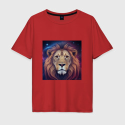 Мужская футболка хлопок Oversize Могущественный лев