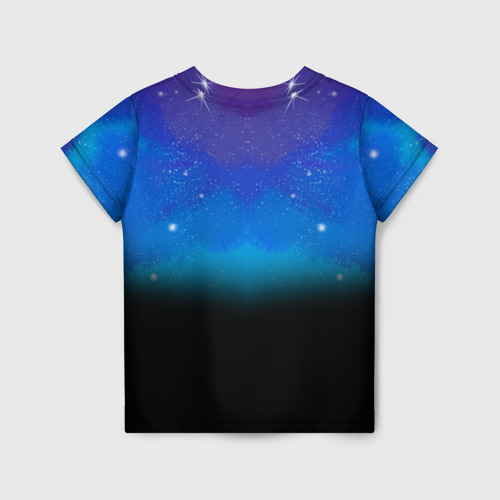 Детская футболка 3D Капибара в космосе, цвет 3D печать - фото 2