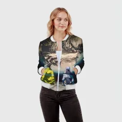 Женский бомбер 3D Cyberpunk Edgerunners Дэвид Люси - фото 2