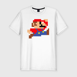 Мужская футболка хлопок Slim Пиксельный Марио