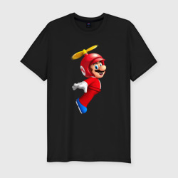 Мужская футболка хлопок Slim Марио со шлемом-вертолётом