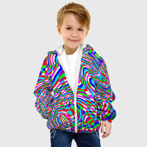 Детская куртка 3D Разноцветная пластика, цвет белый - фото 3