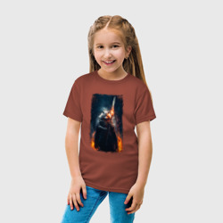Детская футболка хлопок Антропоморфный волк в плаще - фото 2