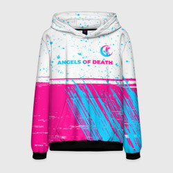 Мужская толстовка 3D Angels of Death neon gradient style: символ сверху