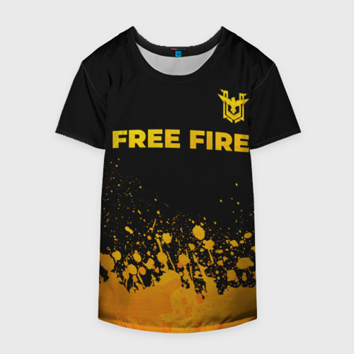 Накидка на куртку 3D Free Fire - gold gradient: символ сверху, цвет 3D печать - фото 4