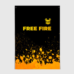 Постер Free Fire - gold gradient: символ сверху