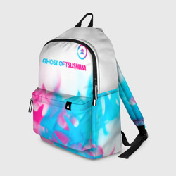 Рюкзак 3D Ghost of Tsushima neon gradient style: символ сверху