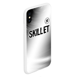 Чехол для iPhone XS Max матовый Skillet glitch на светлом фоне: символ сверху - фото 2