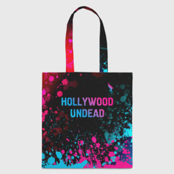 Шоппер 3D Hollywood Undead - neon gradient: символ сверху