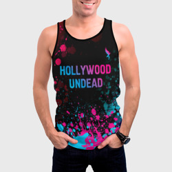 Мужская майка 3D Hollywood Undead - neon gradient: символ сверху - фото 2