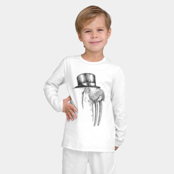 Детская пижама с лонгсливом хлопок Морж буржуй - фото 2