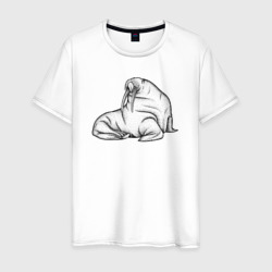 Морж – Мужская футболка хлопок с принтом купить со скидкой в -20%