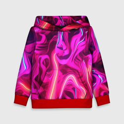 Детская толстовка 3D Pink  neon abstract