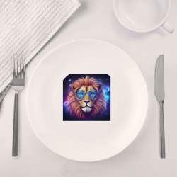 Набор: тарелка + кружка Космический лев в очках - фото 2
