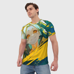 Мужская футболка 3D Cyberpunk Edgerunners Ребекка - фото 2