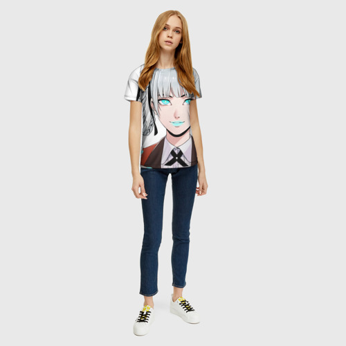Женская футболка 3D с принтом Безумный азарт Кирари Момобами, вид сбоку #3