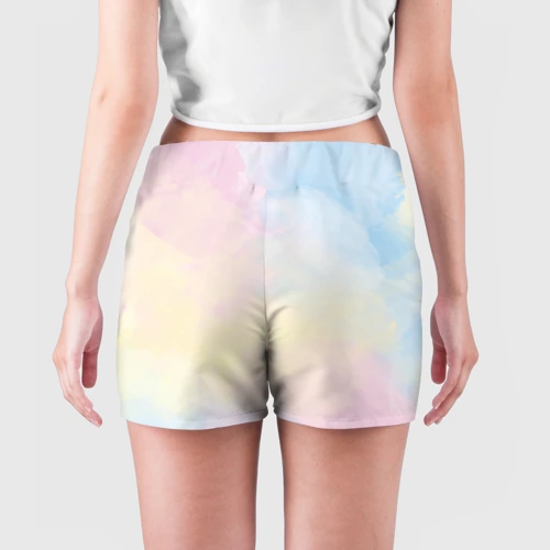 Женские шорты 3D с принтом Tie dye из сериала убийства в одном здании, вид сзади #2