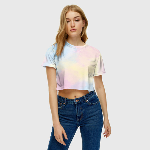 Женская футболка Crop-top 3D Tie dye из сериала убийства в одном здании, цвет 3D печать - фото 3