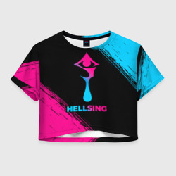 Женская футболка Crop-top 3D Hellsing - neon gradient