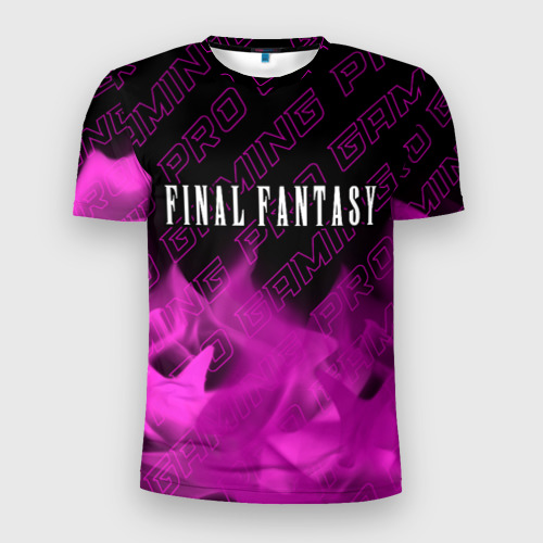 Мужская футболка 3D Slim с принтом Final Fantasy pro gaming: символ сверху, вид спереди #2