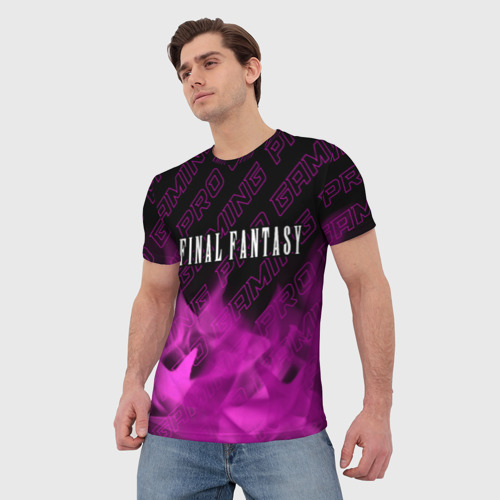 Мужская футболка 3D с принтом Final Fantasy pro gaming: символ сверху, фото на моделе #1