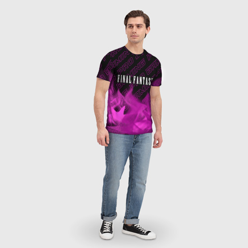 Мужская футболка 3D с принтом Final Fantasy pro gaming: символ сверху, вид сбоку #3