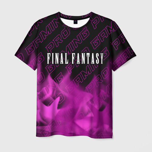 Мужская футболка 3D с принтом Final Fantasy pro gaming: символ сверху, вид спереди #2