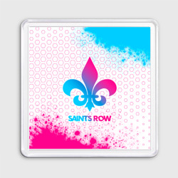 Магнит 55*55 Saints Row neon gradient style