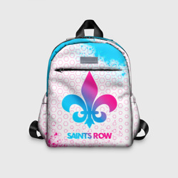 Детский рюкзак 3D Saints Row neon gradient style
